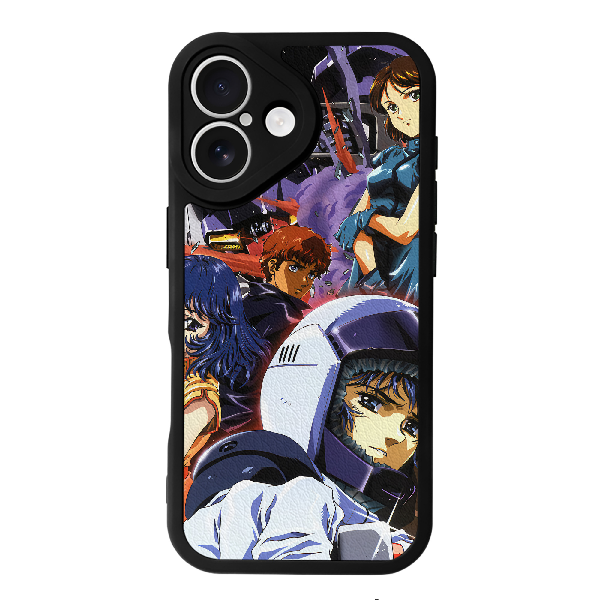 （画像用） 機動戦士ガンダム Mobile Suit Gundam 【iPhone 16シリーズ対応】シリコンスマホケース（レザー調） 材質：シリコン